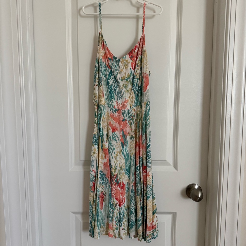 Old Navy Oceanic Floral Print Cami Spaghetti Strap Dress, S